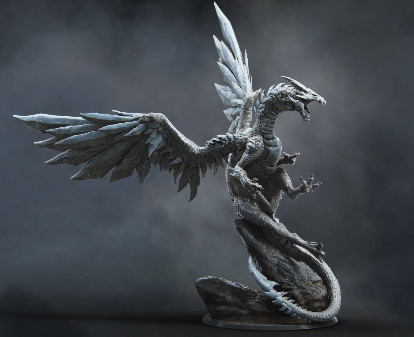 Adult Steel Dragon | DND| TTRPG| by Rescale Miniatures